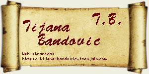 Tijana Bandović vizit kartica
